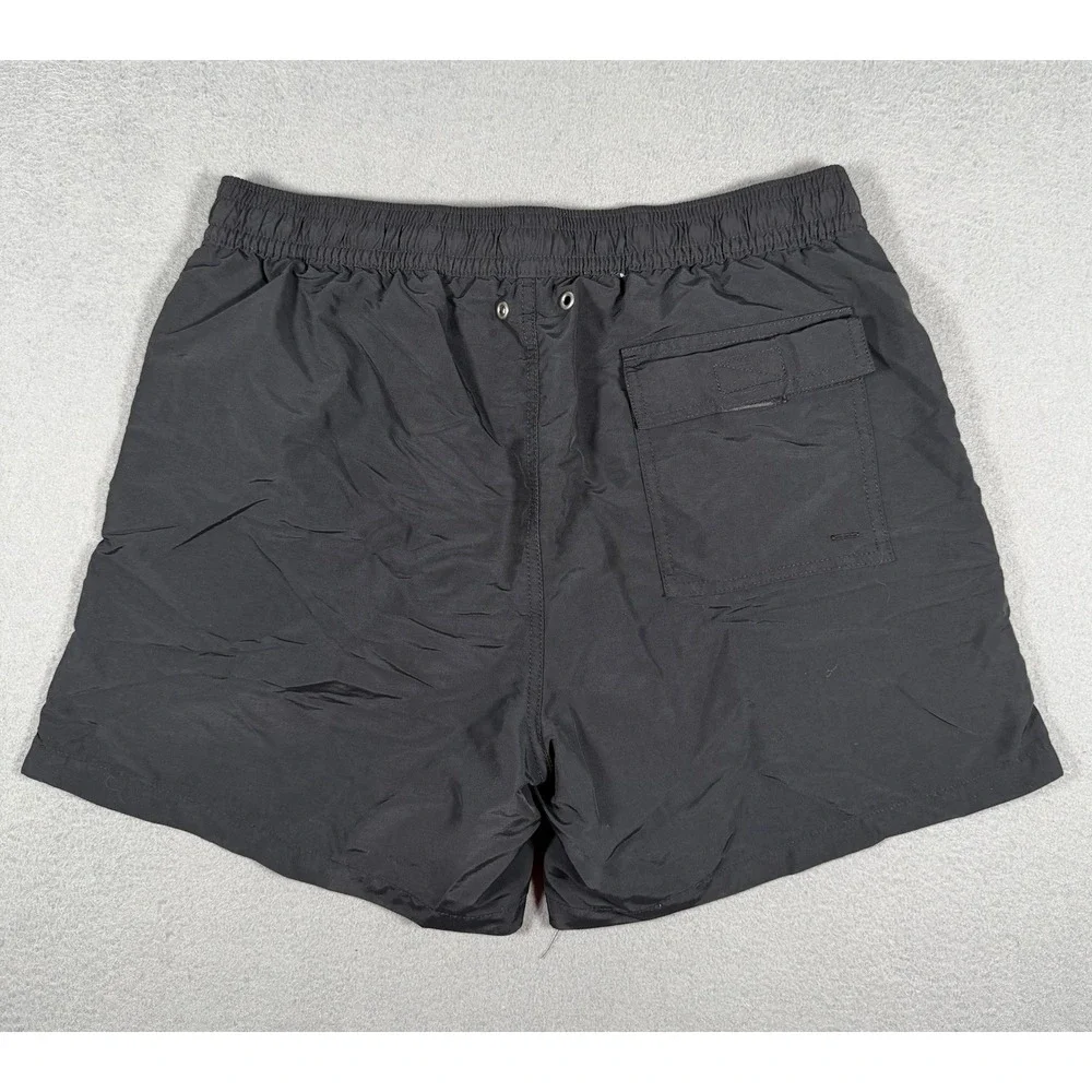 Polo Ralph Lauren Men's Traveler Swim Trunks Black Red Pony Size L Large